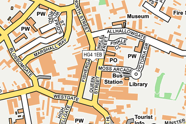 HG4 1EB map - OS OpenMap – Local (Ordnance Survey)