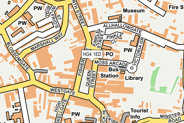 HG4 1ED map - OS OpenMap – Local (Ordnance Survey)