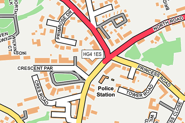 HG4 1ES map - OS OpenMap – Local (Ordnance Survey)