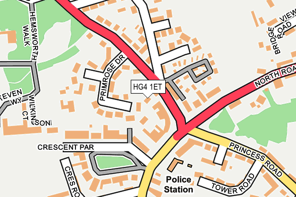 HG4 1ET map - OS OpenMap – Local (Ordnance Survey)