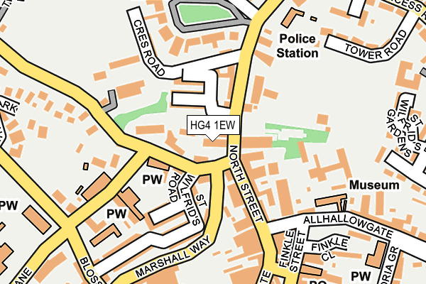 HG4 1EW map - OS OpenMap – Local (Ordnance Survey)