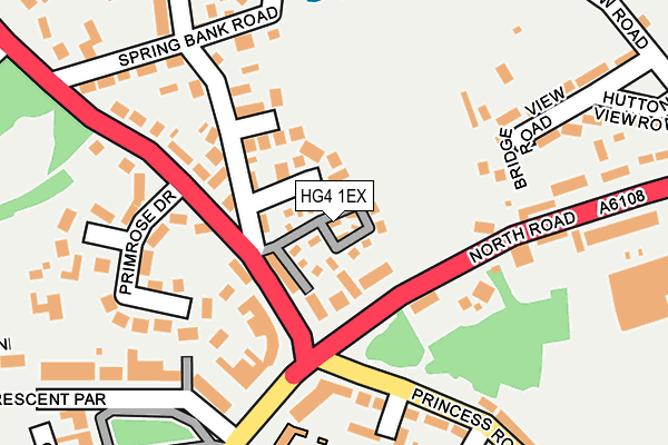 HG4 1EX map - OS OpenMap – Local (Ordnance Survey)