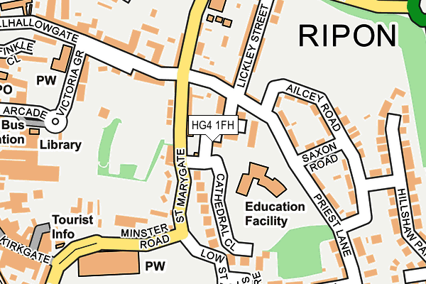 HG4 1FH map - OS OpenMap – Local (Ordnance Survey)