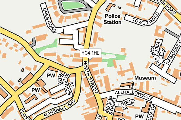 HG4 1HL map - OS OpenMap – Local (Ordnance Survey)