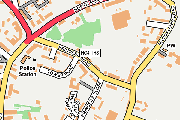 HG4 1HS map - OS OpenMap – Local (Ordnance Survey)