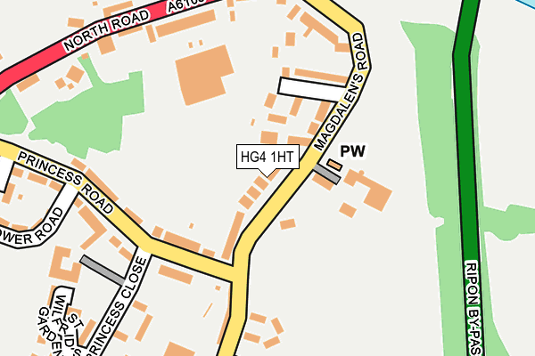HG4 1HT map - OS OpenMap – Local (Ordnance Survey)