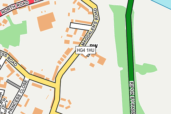 HG4 1HU map - OS OpenMap – Local (Ordnance Survey)
