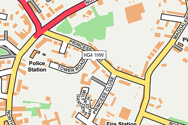 HG4 1HW map - OS OpenMap – Local (Ordnance Survey)