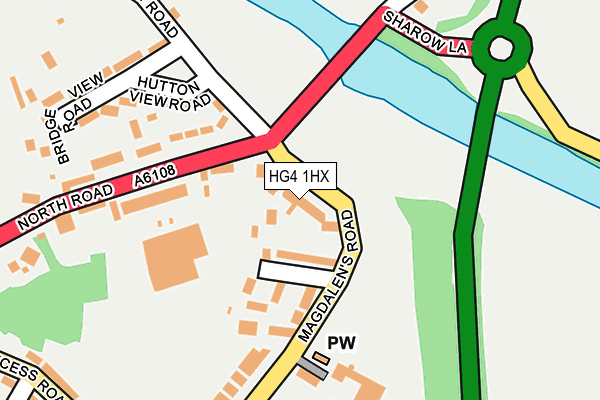 HG4 1HX map - OS OpenMap – Local (Ordnance Survey)