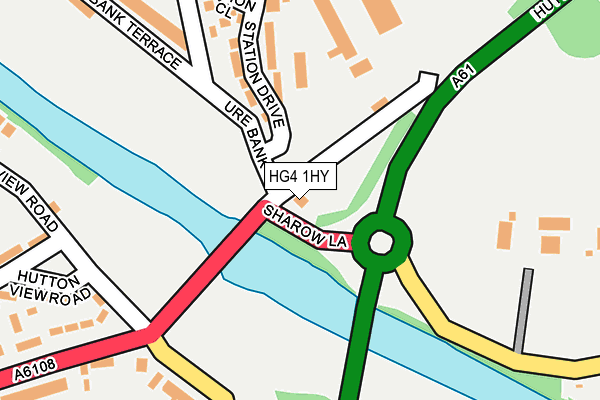 HG4 1HY map - OS OpenMap – Local (Ordnance Survey)