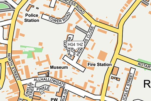 HG4 1HZ map - OS OpenMap – Local (Ordnance Survey)