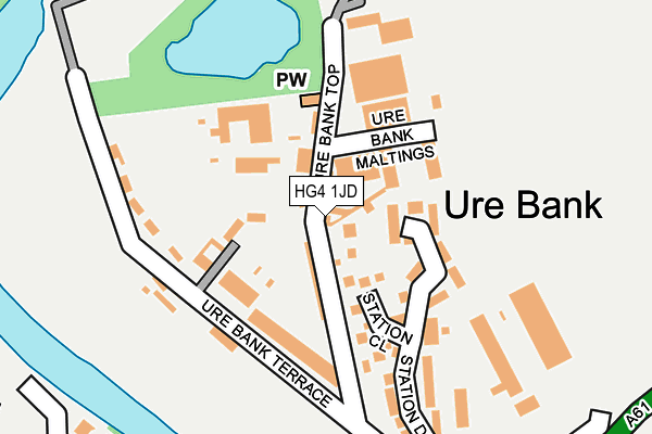 HG4 1JD map - OS OpenMap – Local (Ordnance Survey)
