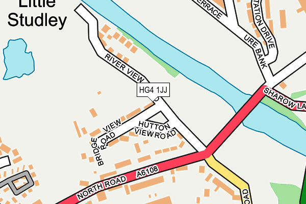 HG4 1JJ map - OS OpenMap – Local (Ordnance Survey)