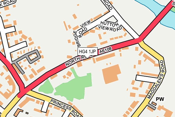 HG4 1JP map - OS OpenMap – Local (Ordnance Survey)