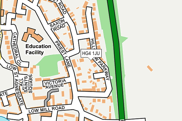 HG4 1JU map - OS OpenMap – Local (Ordnance Survey)