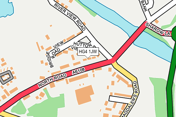 HG4 1JW map - OS OpenMap – Local (Ordnance Survey)