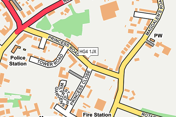 HG4 1JX map - OS OpenMap – Local (Ordnance Survey)