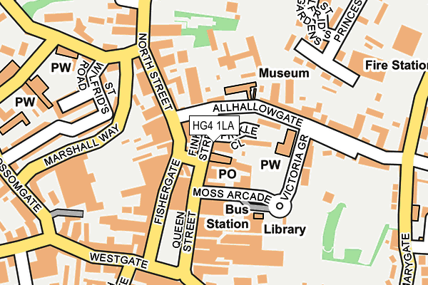 HG4 1LA map - OS OpenMap – Local (Ordnance Survey)