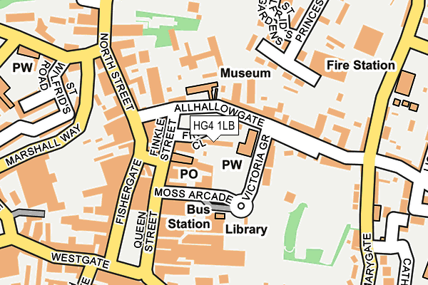 HG4 1LB map - OS OpenMap – Local (Ordnance Survey)