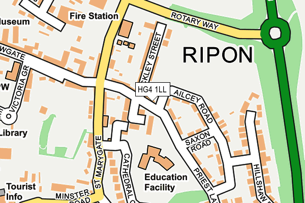 HG4 1LL map - OS OpenMap – Local (Ordnance Survey)