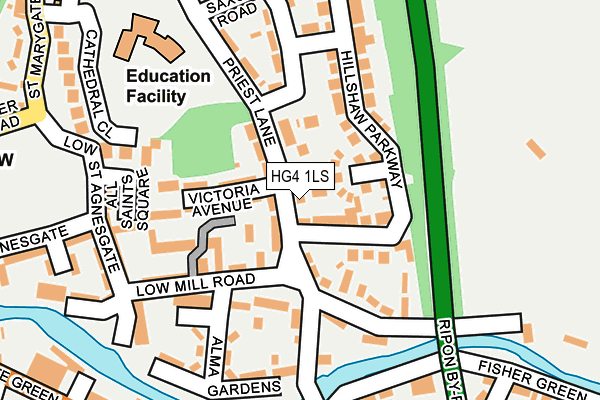 HG4 1LS map - OS OpenMap – Local (Ordnance Survey)