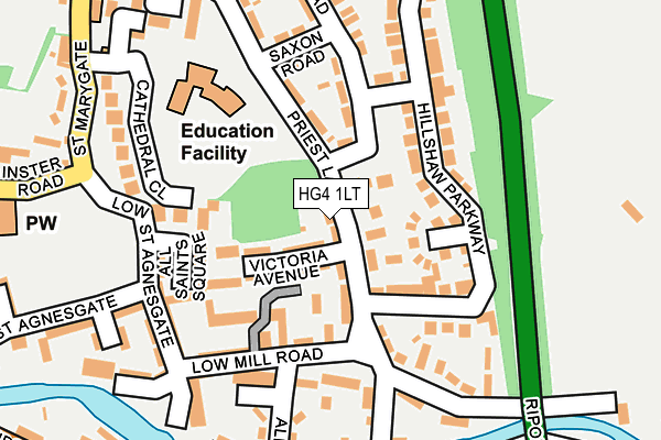 HG4 1LT map - OS OpenMap – Local (Ordnance Survey)