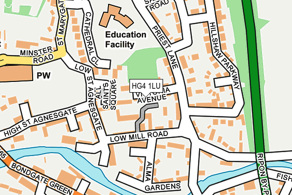 HG4 1LU map - OS OpenMap – Local (Ordnance Survey)