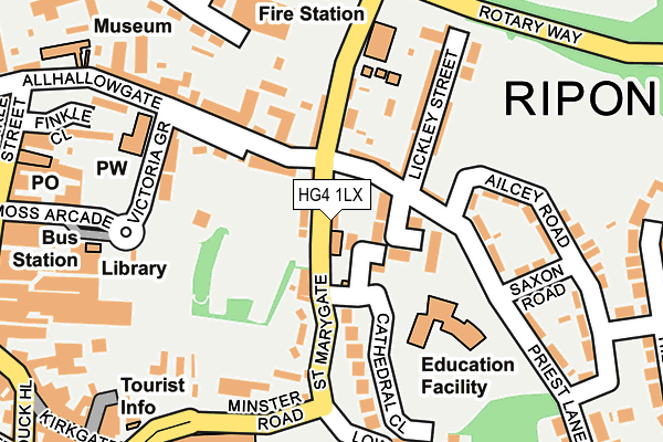 HG4 1LX map - OS OpenMap – Local (Ordnance Survey)