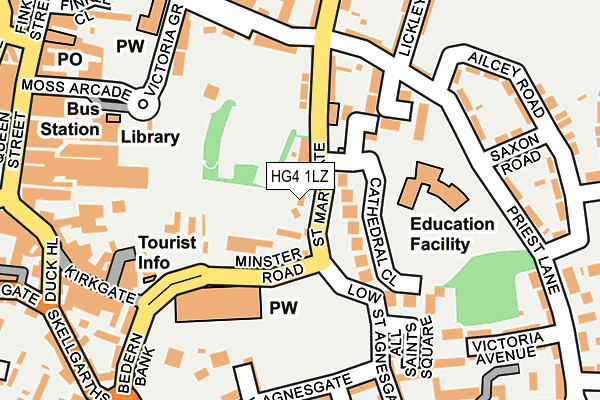 HG4 1LZ map - OS OpenMap – Local (Ordnance Survey)