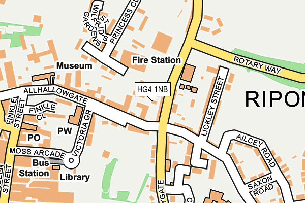 HG4 1NB map - OS OpenMap – Local (Ordnance Survey)