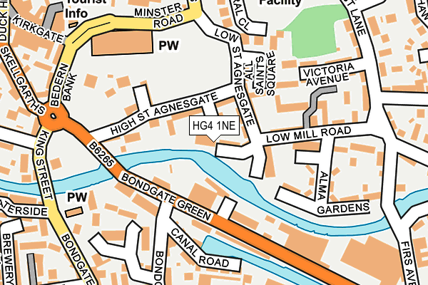 HG4 1NE map - OS OpenMap – Local (Ordnance Survey)