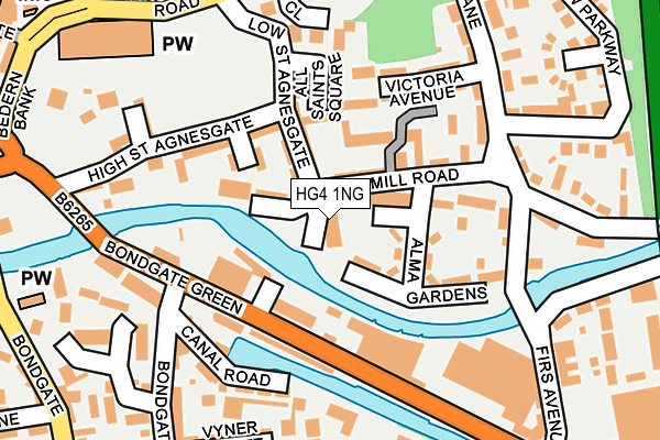 HG4 1NG map - OS OpenMap – Local (Ordnance Survey)
