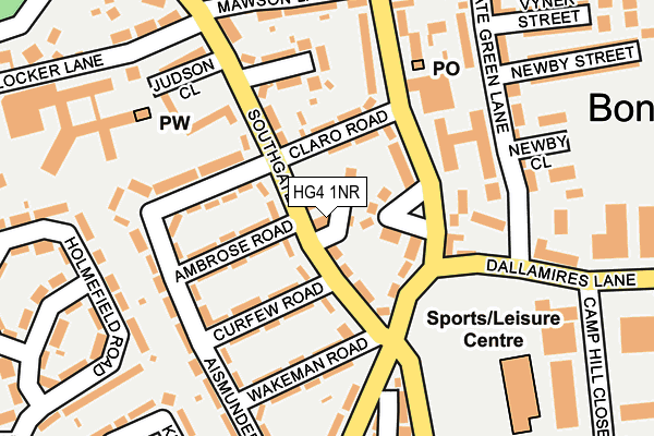 HG4 1NR map - OS OpenMap – Local (Ordnance Survey)