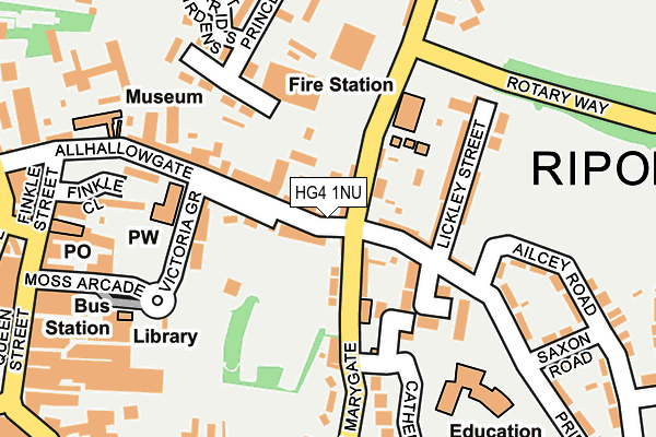 HG4 1NU map - OS OpenMap – Local (Ordnance Survey)
