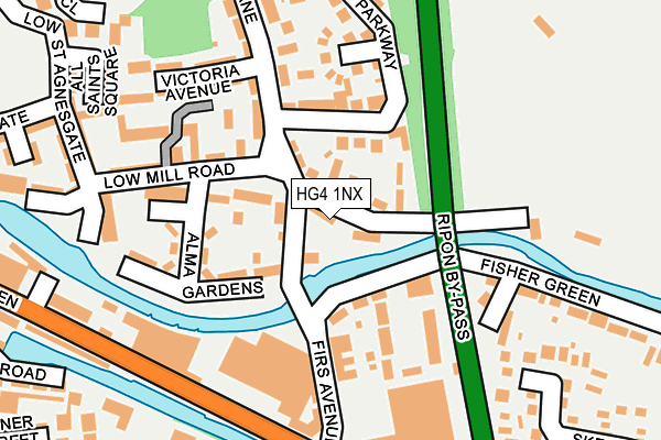 HG4 1NX map - OS OpenMap – Local (Ordnance Survey)