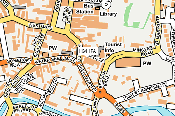 HG4 1PA map - OS OpenMap – Local (Ordnance Survey)