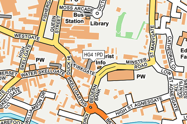 HG4 1PD map - OS OpenMap – Local (Ordnance Survey)