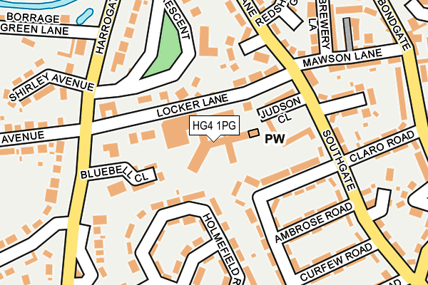 HG4 1PG map - OS OpenMap – Local (Ordnance Survey)