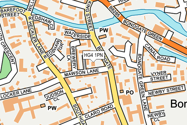 HG4 1PN map - OS OpenMap – Local (Ordnance Survey)