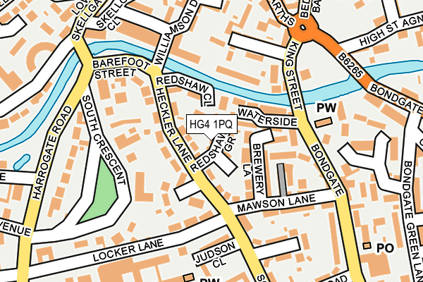 HG4 1PQ map - OS OpenMap – Local (Ordnance Survey)