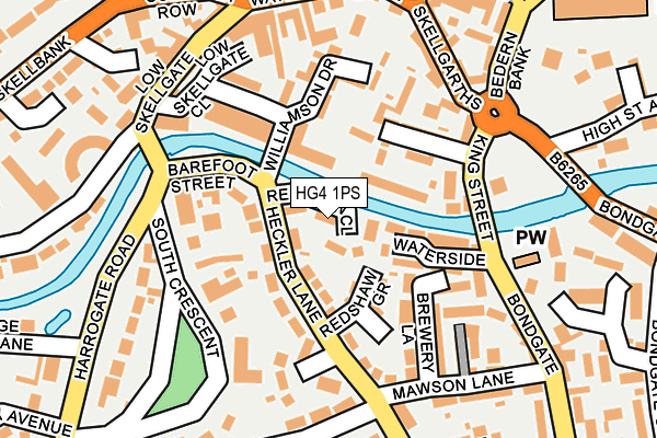 HG4 1PS map - OS OpenMap – Local (Ordnance Survey)
