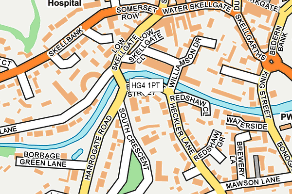 HG4 1PT map - OS OpenMap – Local (Ordnance Survey)