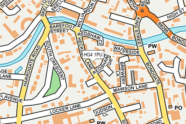 HG4 1PU map - OS OpenMap – Local (Ordnance Survey)