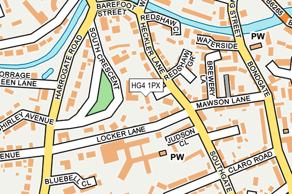 HG4 1PX map - OS OpenMap – Local (Ordnance Survey)