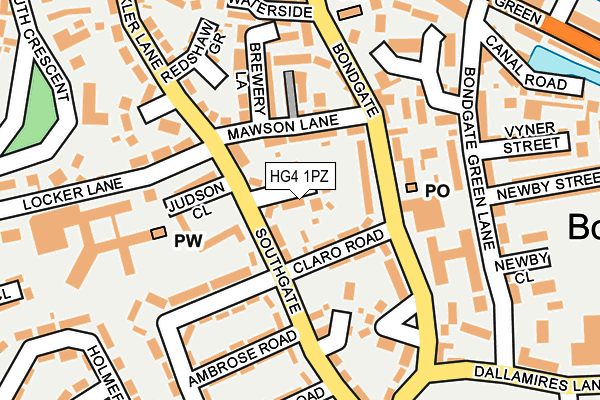 HG4 1PZ map - OS OpenMap – Local (Ordnance Survey)