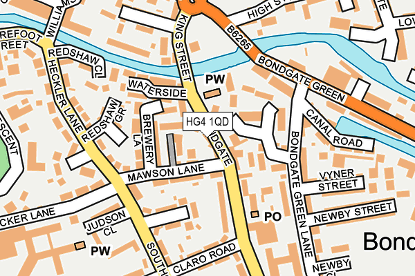 HG4 1QD map - OS OpenMap – Local (Ordnance Survey)