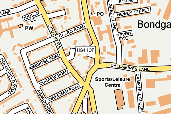 HG4 1QF map - OS OpenMap – Local (Ordnance Survey)