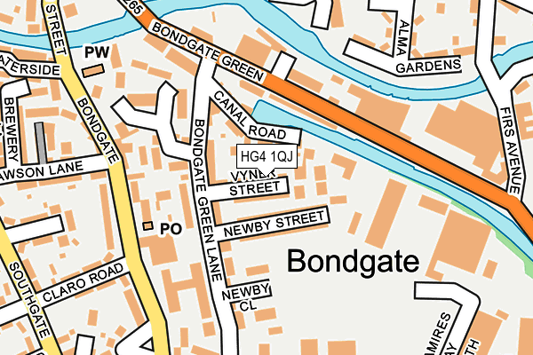 HG4 1QJ map - OS OpenMap – Local (Ordnance Survey)