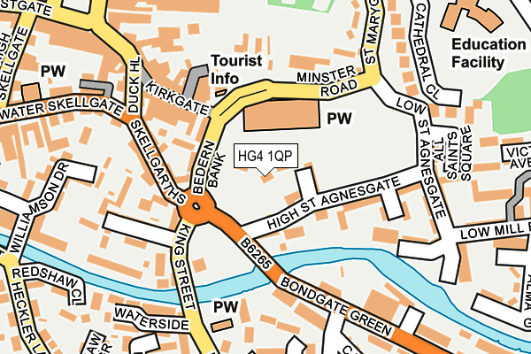HG4 1QP map - OS OpenMap – Local (Ordnance Survey)