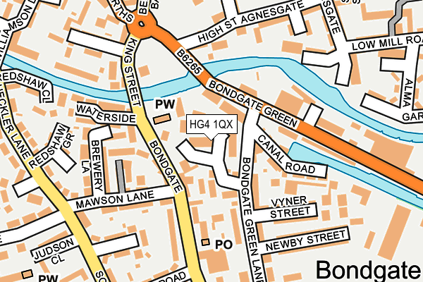 HG4 1QX map - OS OpenMap – Local (Ordnance Survey)